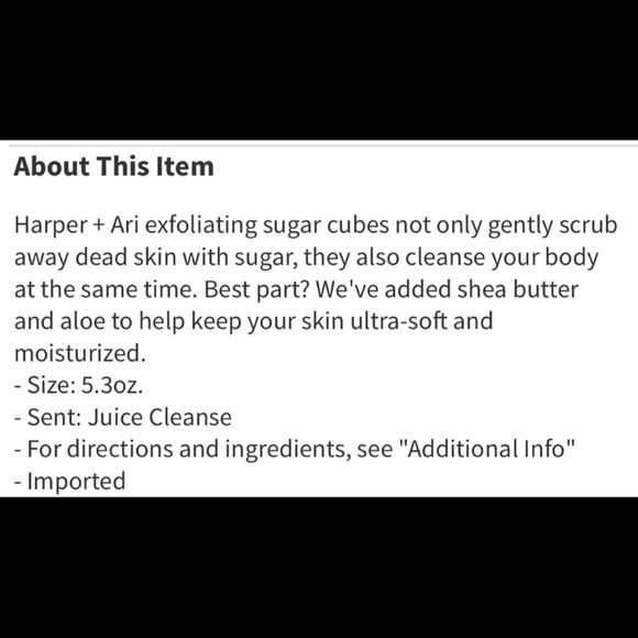 Harper and Ari exfoliating sugar cubes - Picture 2 of 2